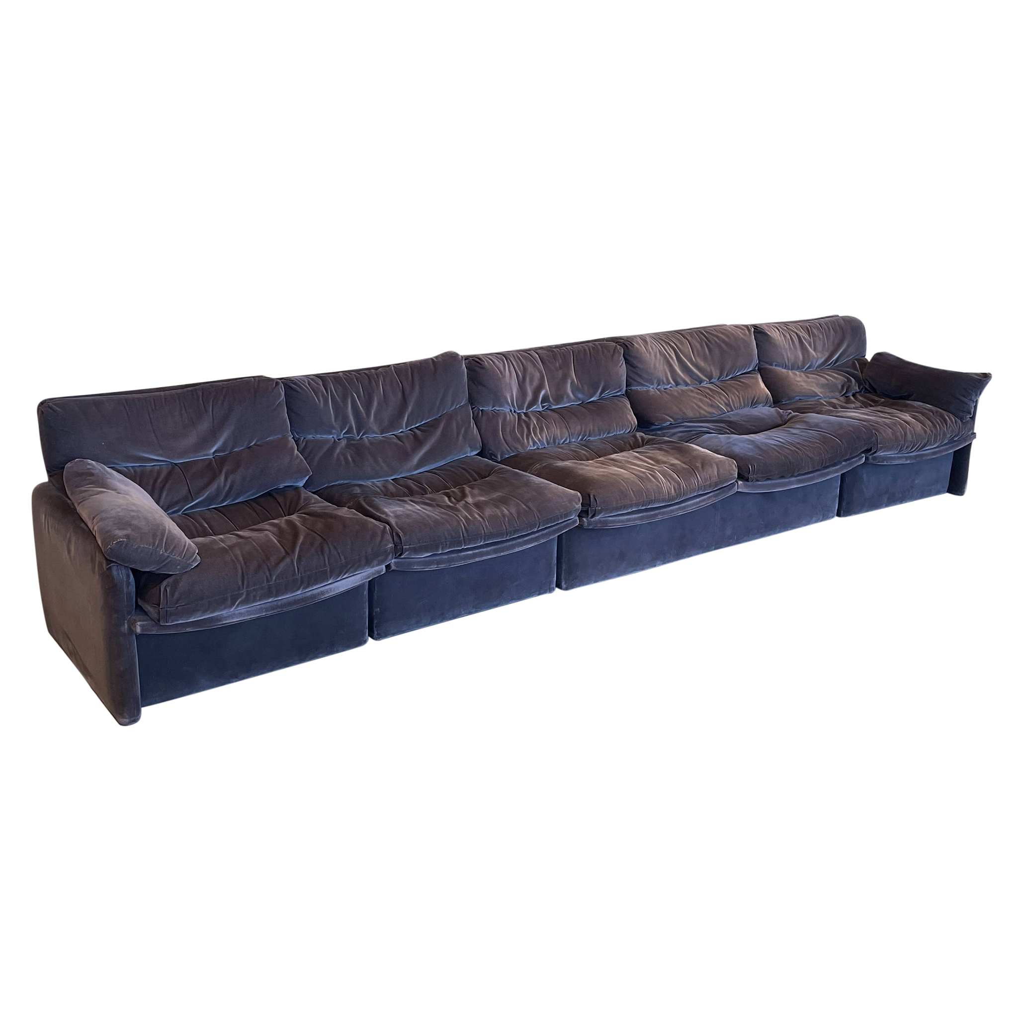 Slate Velvet Sectional Pop Up Home
