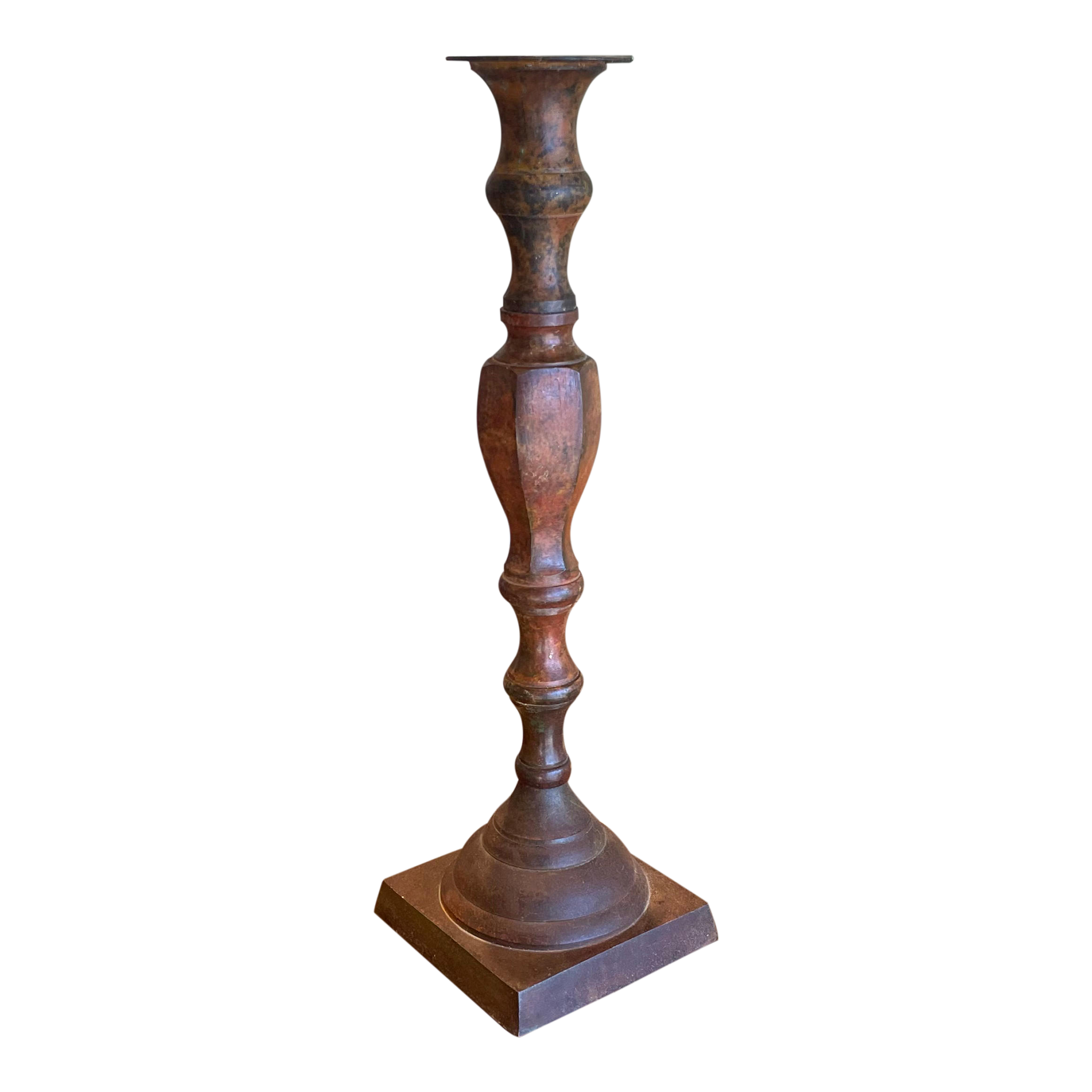 Oversized Turned Metal Candle Holder Pop Up Home