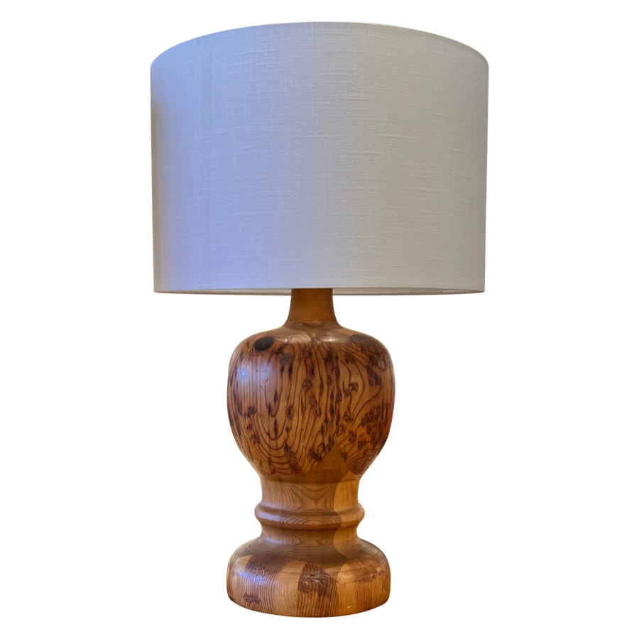 Pair of Oversized Wood Table Lamps