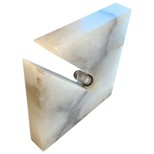 Sculptural Marble Table Lamp