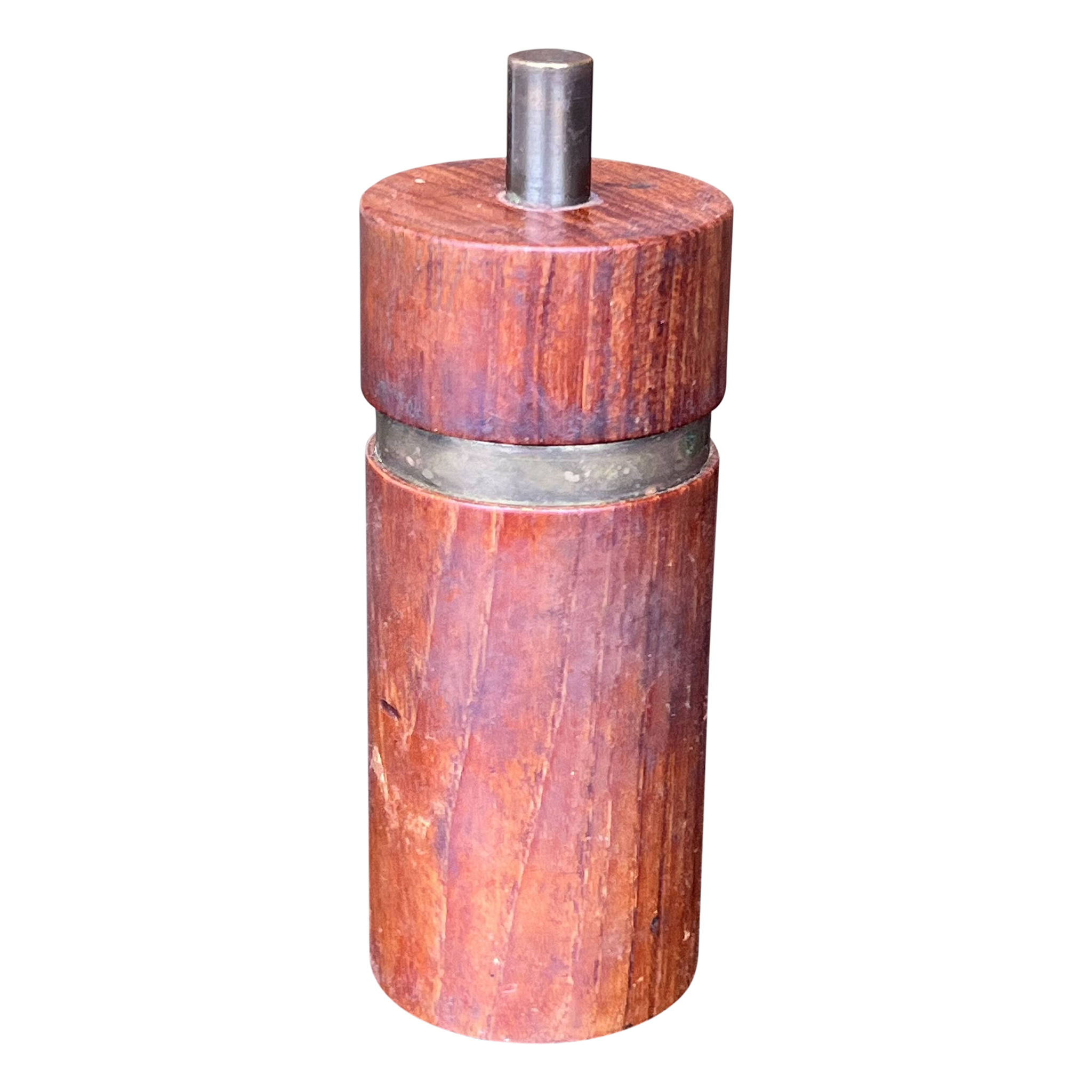 Brass Accent Wood Spice Grinder Pop Up Home