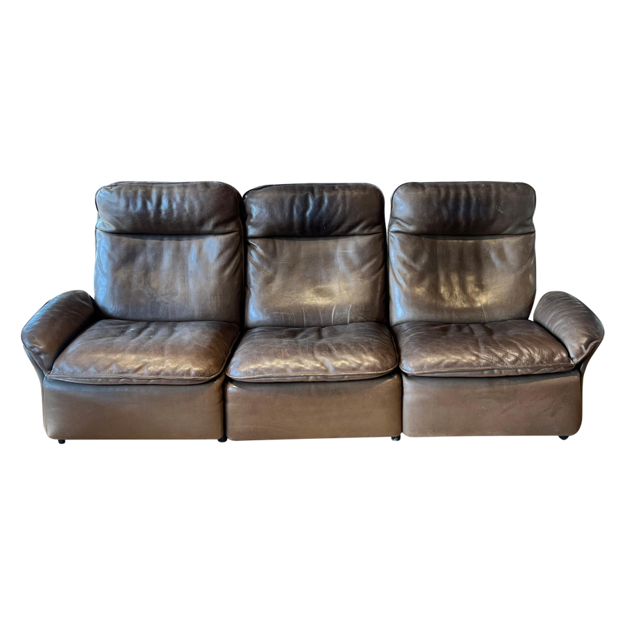 Leather 3-Seat Sofa by De Sede 1970s
