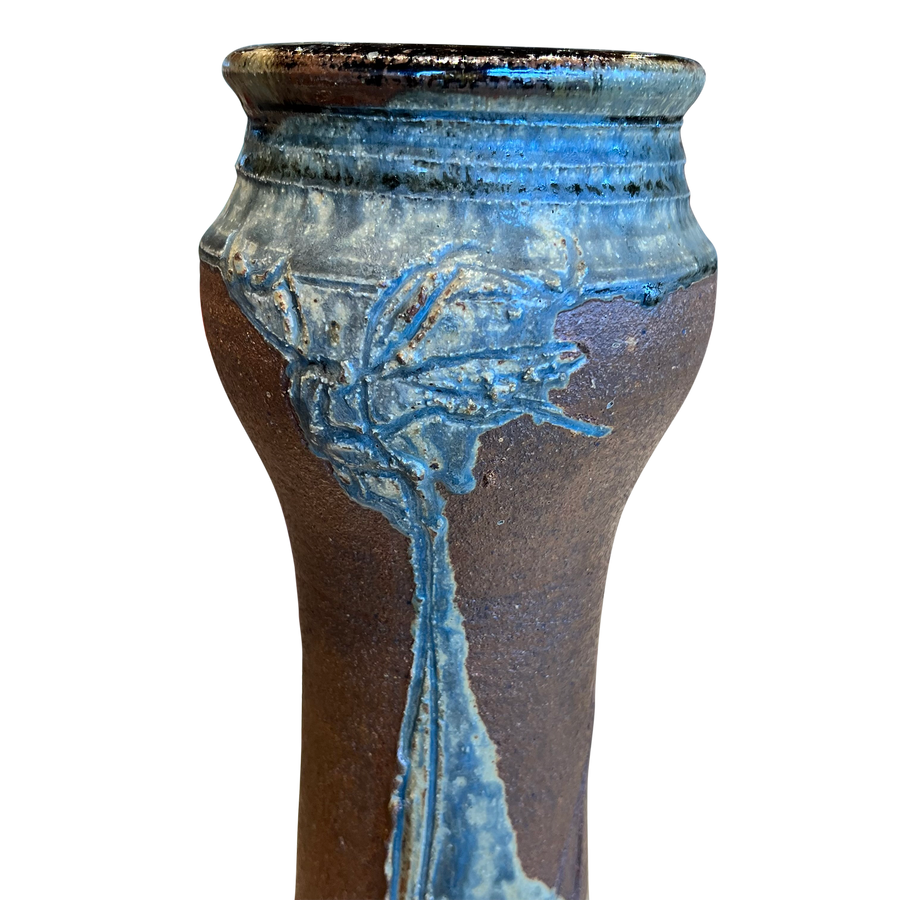 Tall Multi-Texture Ceramic Vessel