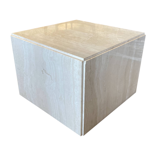 Travertine Cube Side Tables