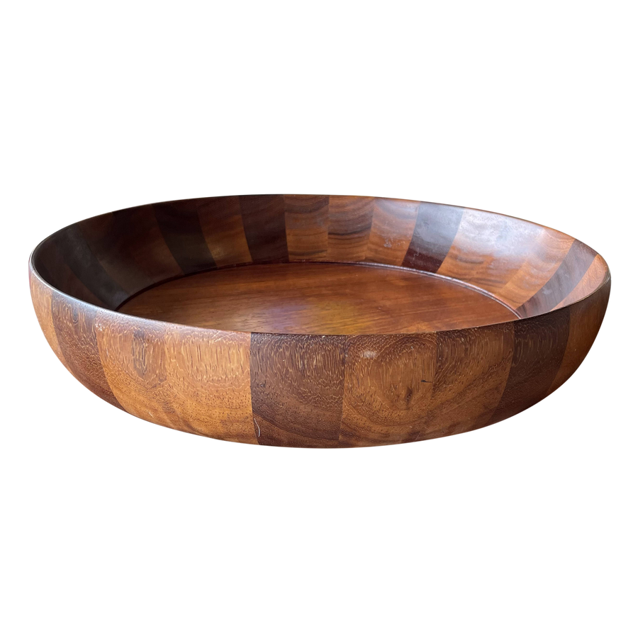 Large Shallow Wood Bowl