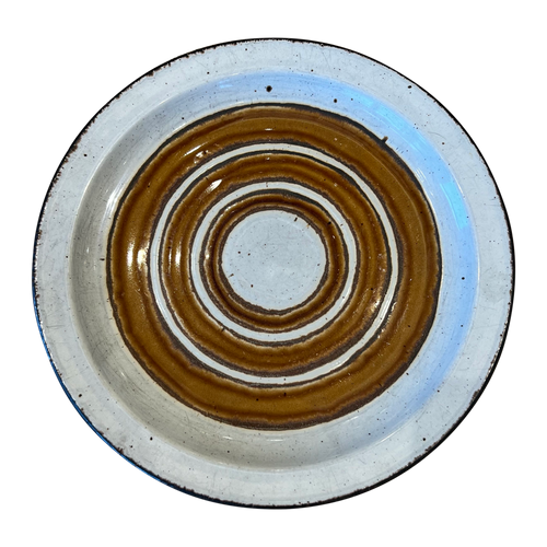 Two Tone Circles Ceramic Plate