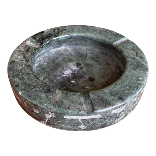 Etched Green Marble Ashtray