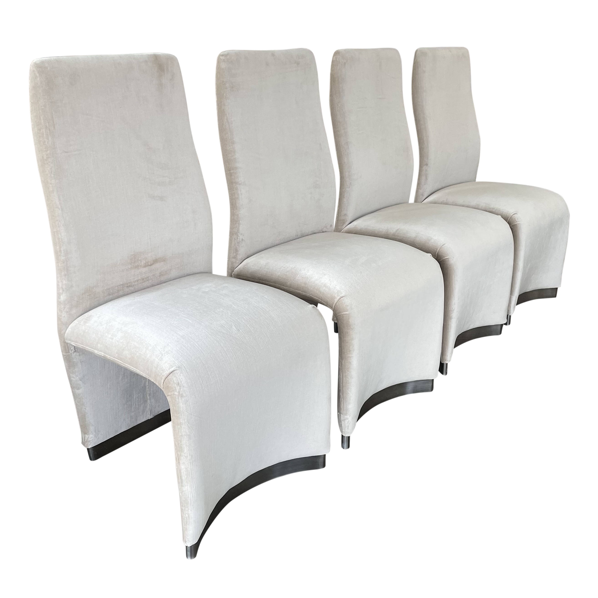 Set Of 4 Upholstered Dining Chairs By Dia Pop Up Home 