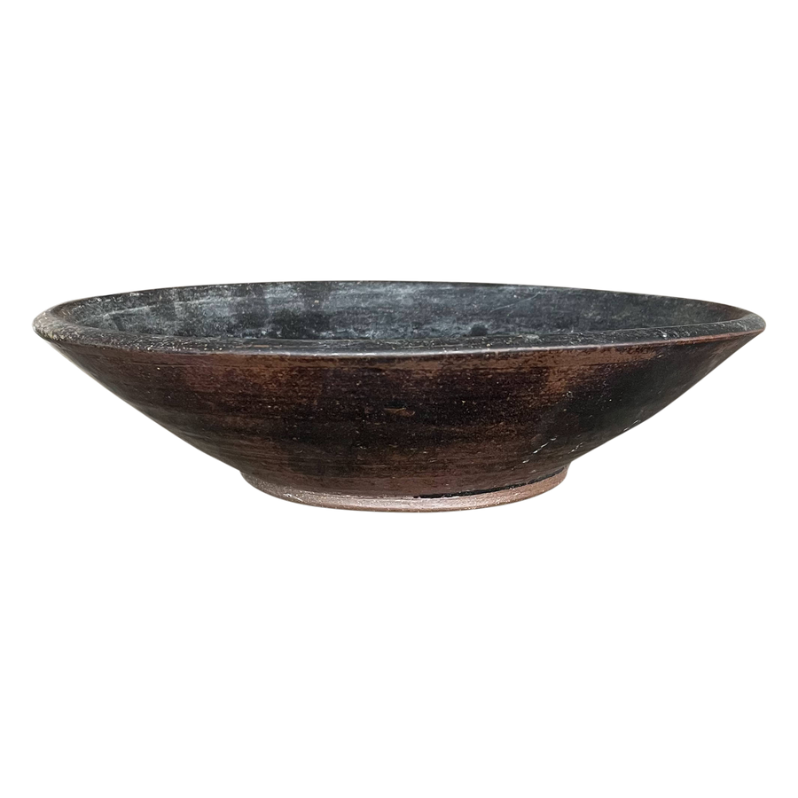 Black Turquoise Studio Pottery Bowl
