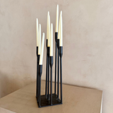 Sculptural Multi-Height Metal Candleholder