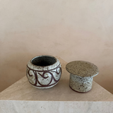 Scrollwork Pottery Butter Bell