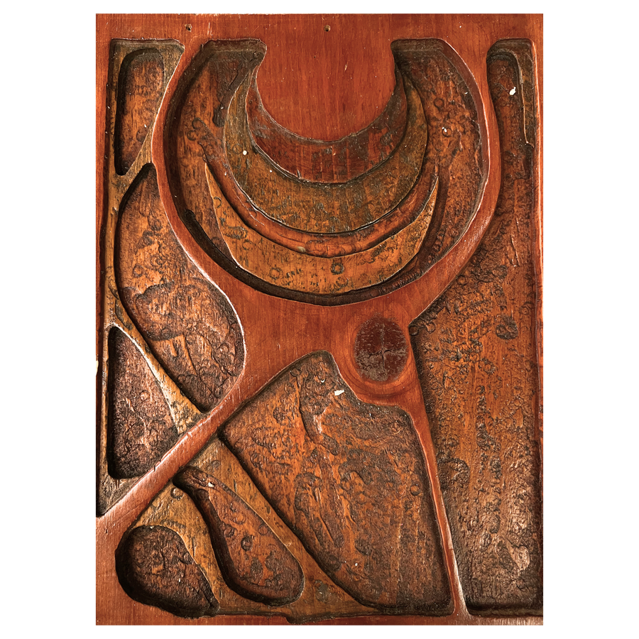 Vintage 3 Piece Carved Wood Wall Hanging