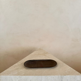 Patinated Brass Oval Catchall Tray