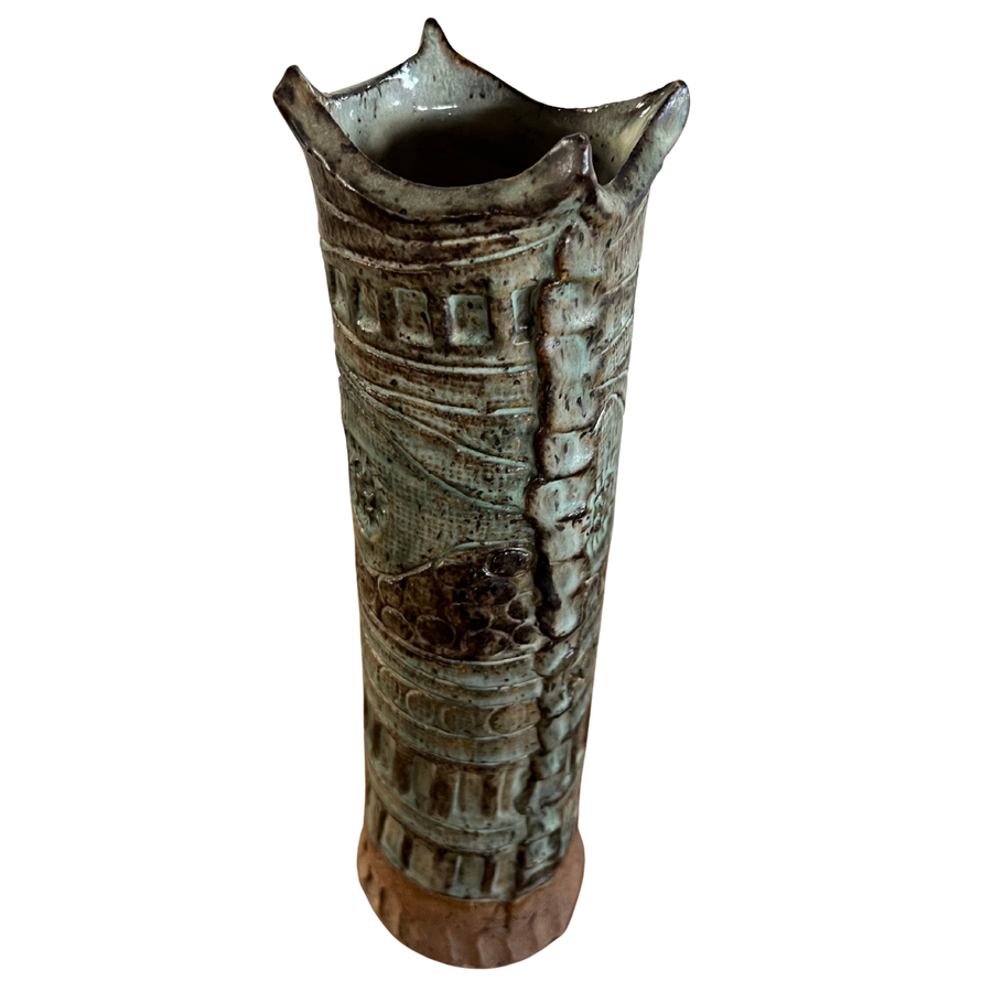 Hand Carved Crowned Vessel