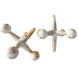 Pair of Ivory Cast Iron Jacks