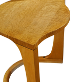 Pair of Curved Maple Side Tables