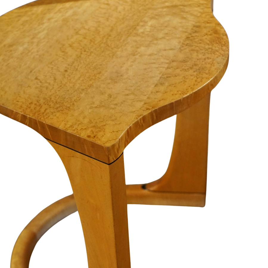 Pair of Curved Maple Side Tables