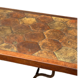 French Hexagonal Tile Coffee Table, 1960s
