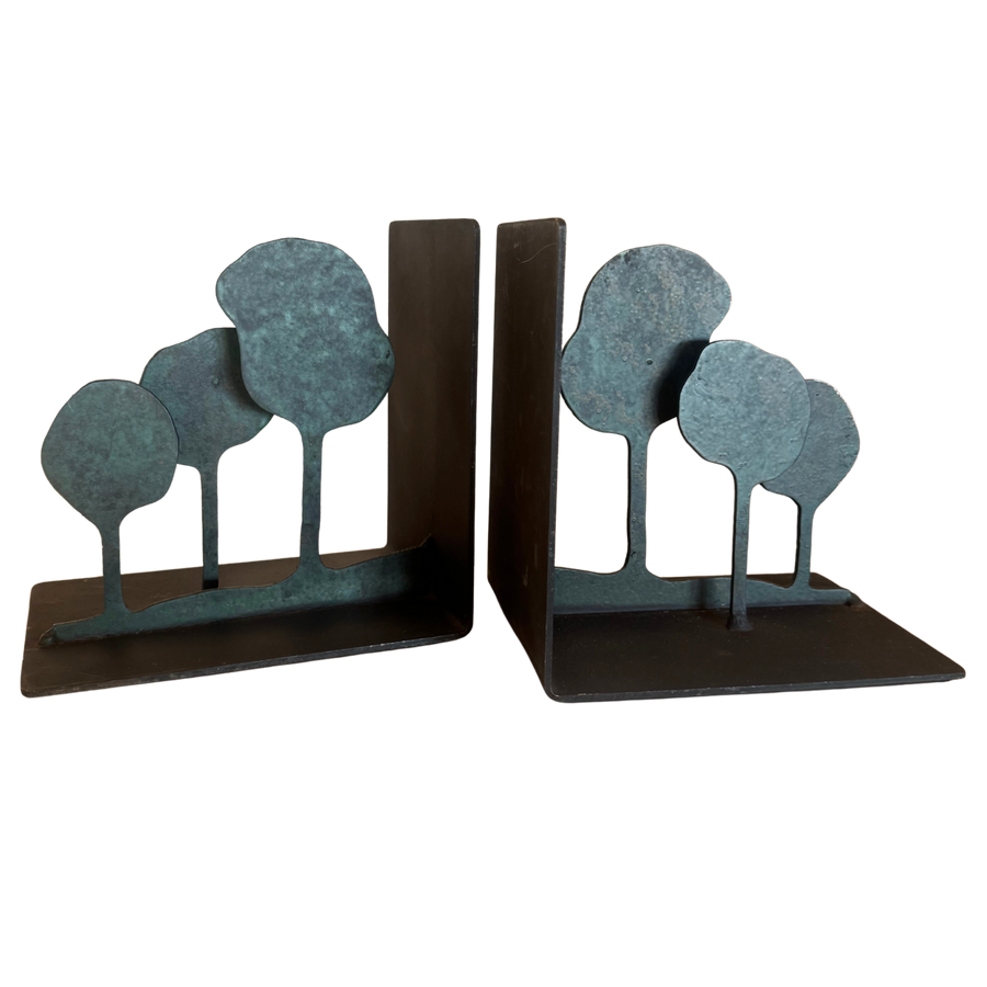 Patinated Tree Form Bookends