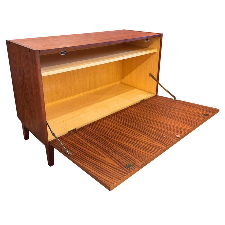 MCM Teak Front Pull Cabinet