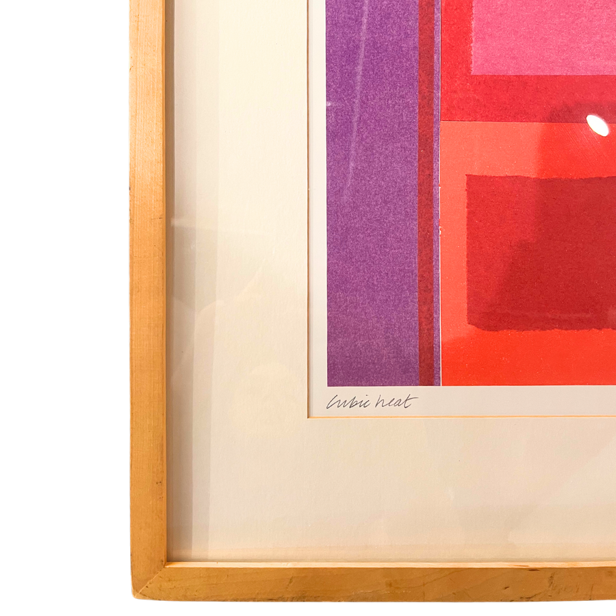 Vintage Amaina 'Cubic Heat' Lithograph