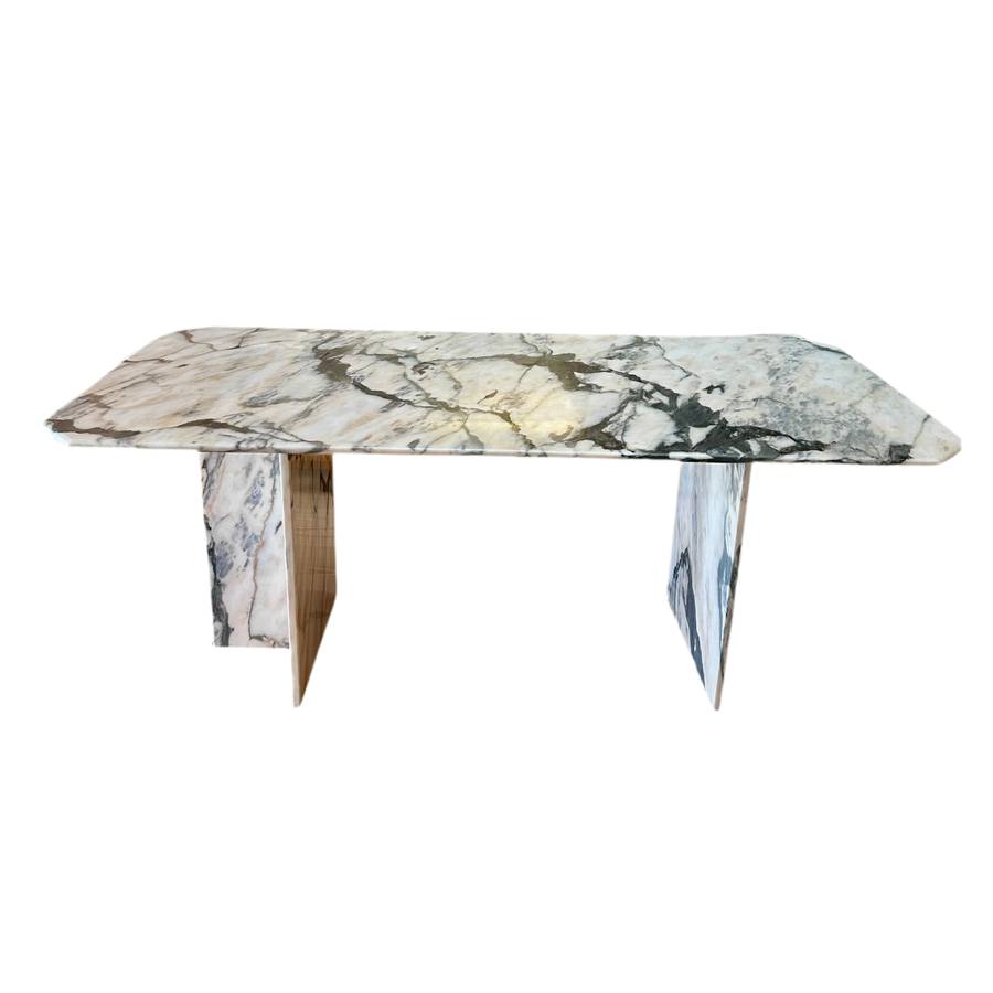 Italian Marble Clipped Edge Dining Table