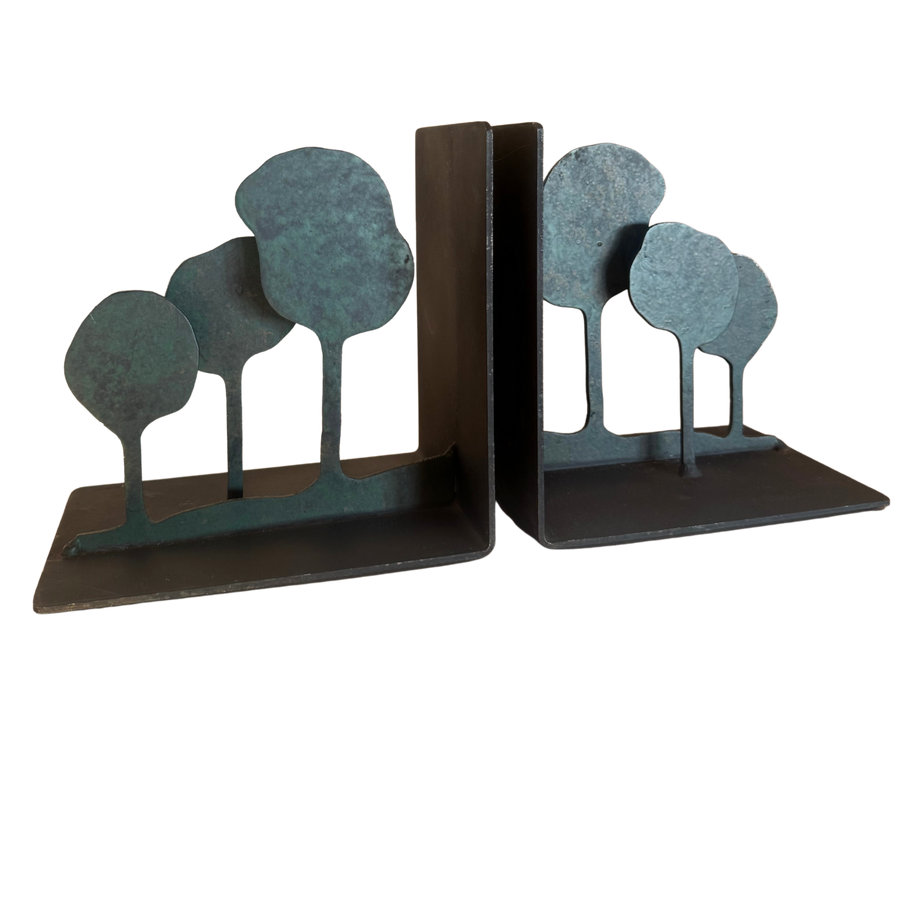 Patinated Tree Form Bookends