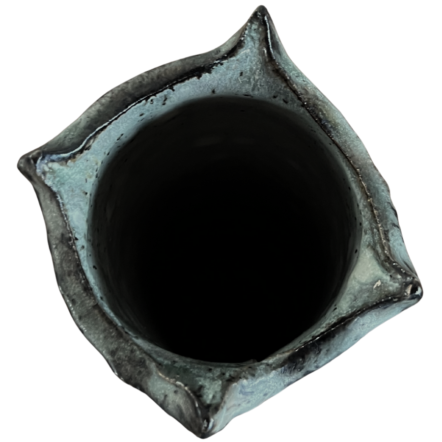 Hand Carved Crowned Vessel