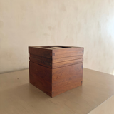 Vintage Cubist Wood Ice Box