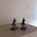 Sculptural Seated Female Figure Bookends