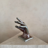 Glazed Ceramic Hand Sculpture