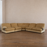 4 Piece Butter Velvet Italian Modular Sofa, 1970s