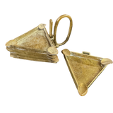 Set of 5 Etched Triangular Ashtrays