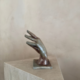 Glazed Ceramic Hand Sculpture