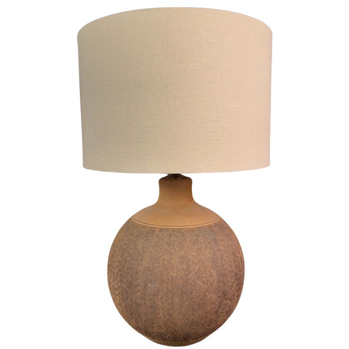 Textured Clay Globe Lamp