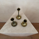 Small Graduated Brass Candlesticks, Set of 3