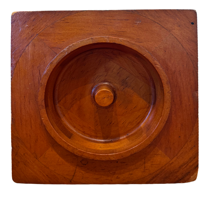 Square Carved Wood Relief Block