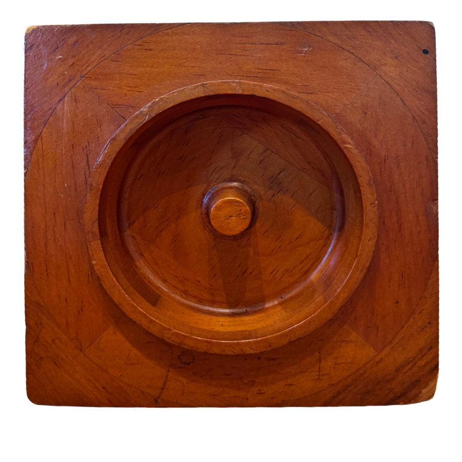 Square Carved Wood Relief Block