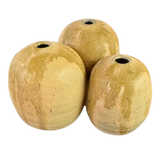 Trio of Drip Glaze Ceramic Bud Vases