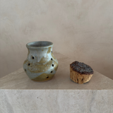 Pierced Drip Glaze Cork Top Vessel