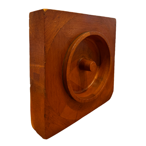 Square Carved Wood Relief Block