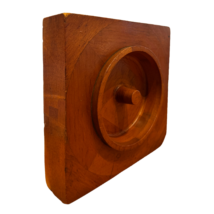 Square Carved Wood Relief Block