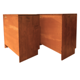 Pair of Vintage Double Door Nightstands with Metal Pulls