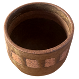 Textured Studio Pottery Vessel with Geometric Detailing