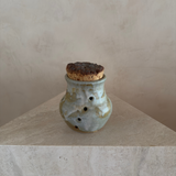 Pierced Drip Glaze Cork Top Vessel