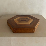 Vintage Hexagonal Hinged Box