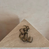 Vintage Brass Double-Prong Hanging Hooks