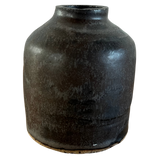Small Black Glaze Drip Vessel
