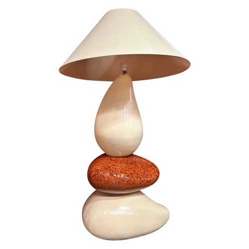 Ceramic Pebble Floor Lamp by Francois Chatain