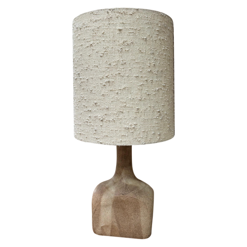 French Ceramic Lamp with Textural Shade